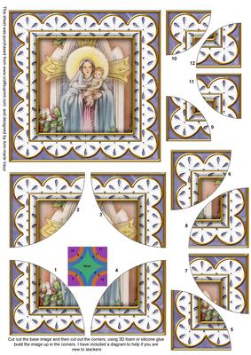 Mother Mary Scallop Ea All 4 Corner Stacker Card Front