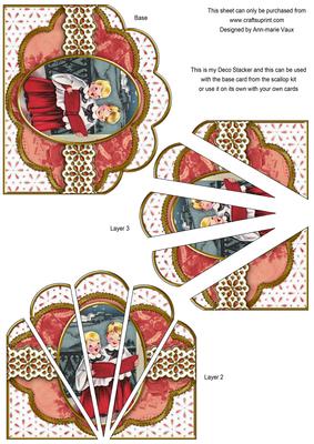 Choirboy Duo Embroidery Anglaise Scallop Deco Stacker