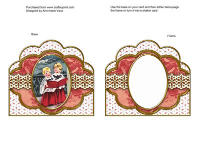 Choirboy Duo Embroidery Anglaise Scallop Card Base Frame
