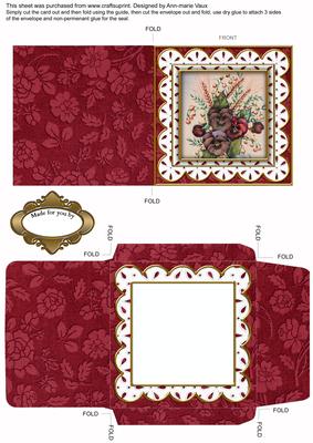 Colourful Pansies Picture Anglaise Midi Card and Envelope