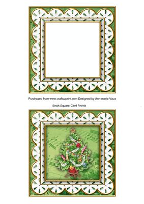 Christmas Tree 5in Anglaise Frame Card Front