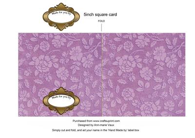 The Ring Box Plain Anglaise 5in Cut and Fold Card