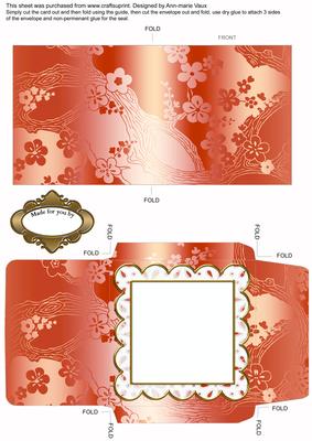 Oriental Ladies 2 Plain Anglaise Midi Card Envelope