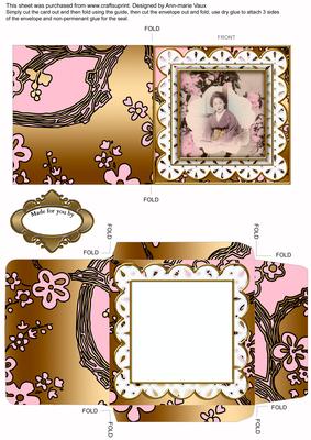 Oriental Blossom Girl Anglaise 1 Midi Card Envelope