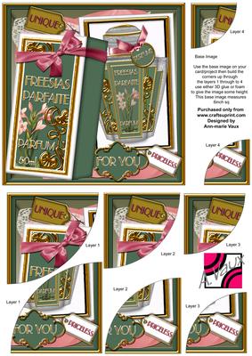 Freesia Boxed Birthday Perfume 6in Duo Corner Stacker