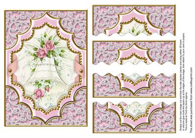 Wedding Bell Ornate 7x5in Wavy Top and Bottom Stacker