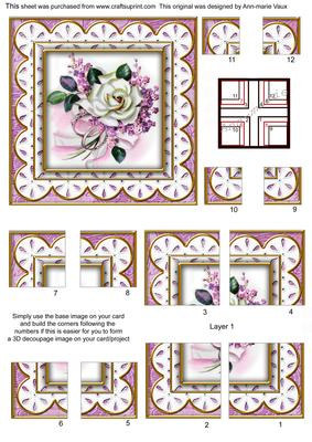Lilac Wedding Cake Anglaise 5in All 4 Corner Stacker
