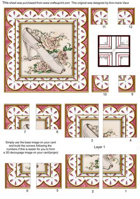 Wedding Shoe Anglaise 5in All 4 Corner Stacker