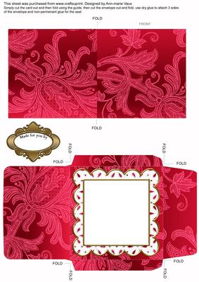 Crazee Daisies Pink Plain 1 Anglaise Midi Card and Envelope