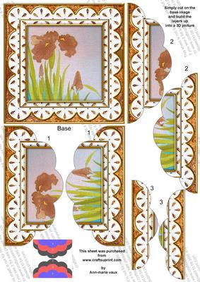 Oriental Natural Iris Lace 5in Top Bottom Scallop Stacker