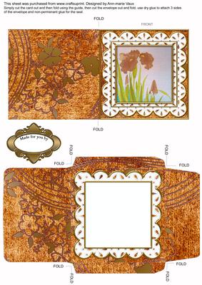 Oriental Natural Iris 1 Anglaise Midi Card and Envelope