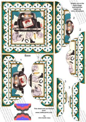 Wedding Car Turq Anglaise 5in Top Bottom Scallop Stacker