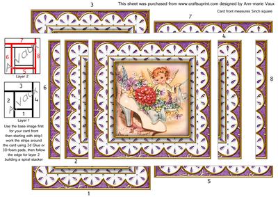 Lilac Shoe Fairy Anglaise 5in Spiral Edge Stacker