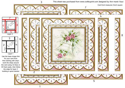 Wedding Bell Anglaise 5in Spiral Edge Stacker