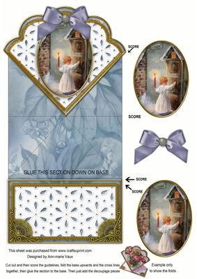Choirboy Knocking Anglaise Scallop Spring Decoupage Card