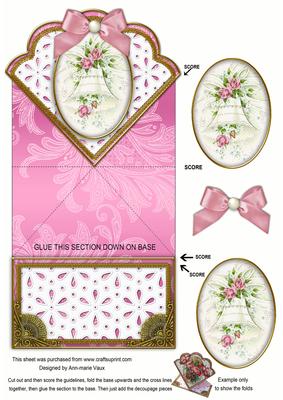 Wedding Bell Anglaise Scallop Spring Decoupage Card
