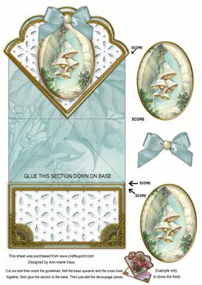 Snow Bells Anglaise Scallop Spring Decoupage Card