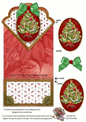 Elegant Tree Anglaise Scallop Spring Decoupage Card