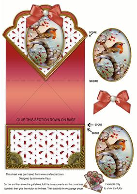 Robin 1 Anglaise Scallop Spring Decoupage Card