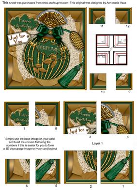 Emerald Birthday Perfume 5in Quad Corner Stacker