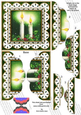 Candle Duo Anglaise 5in Top and Bottom Scallop Stacker