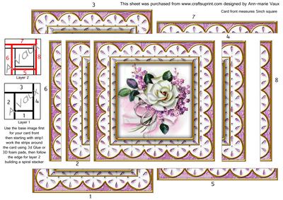 Lilac Wedding Rose Anglaise 5in Spiral Edge Stacker