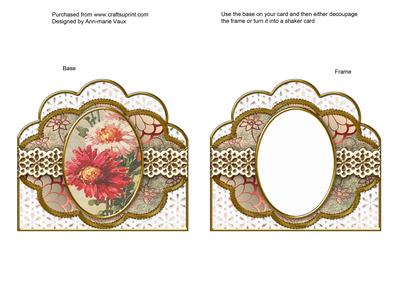 Coloured Daisies Anglaise Scallop Card Base Frame