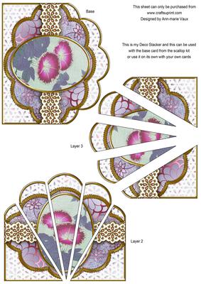 Lilac Morning Glory Anglaise Scallop Deco Stacker