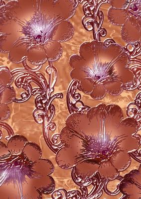 Pink 5 Giant Florals A4 Backing Paper