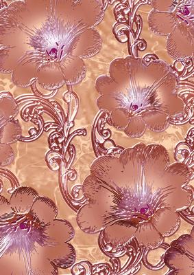 Pink 6 Giant Florals A4 Backing Paper
