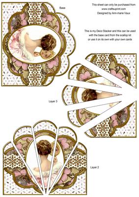Mirror Lady Embroidery Anglaise Scallop Deco Stacker