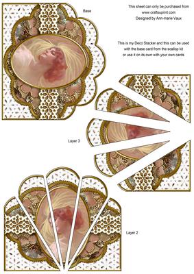 Beautiful Lady Embroidery Anglaise Scallop Deco Stacker