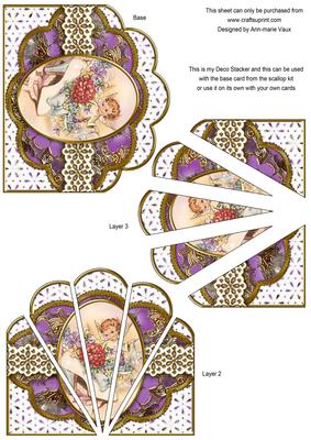 Shoe Fairy Lilac Embroidery Anglaise Scallop Deco Stacker