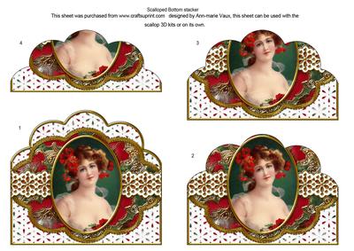 Beautiful Poppy Lady Anglaise Scallop Bottom Stacker