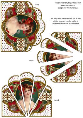 Beautiful Poppy Lady Anglaise Scallop Deco Stacker