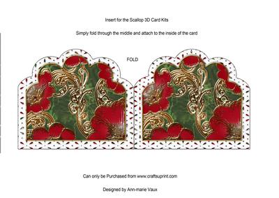 Beautiful Poppy Lady Anglaise Matching Card Insert