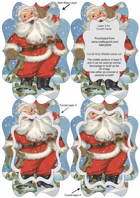Jolly Santa Fancy Bracket Tunnel Sheet