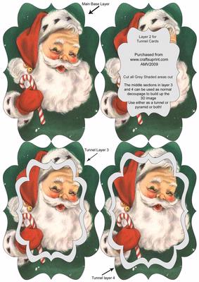 Santa Fancy Bracket Tunnel Sheet