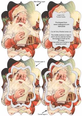 Santas List Fancy Bracket Tunnel Sheet