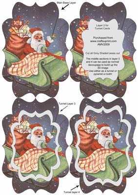 Santa and Sleigh2 Fancy Bracket Tunnel Sheet