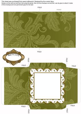 Candle Angel Plain Anglaise Midi Card and Envelope