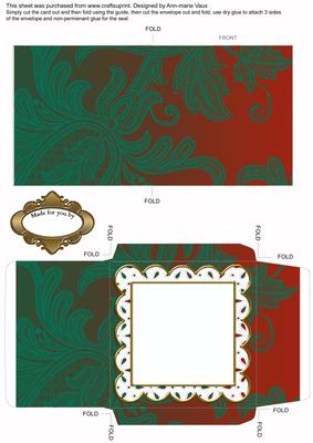 Robin 1 Plain Anglaise Midi Card and Envelope