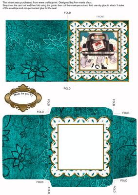 Wedding Car 1 Anglaise Midi Card and Envelope