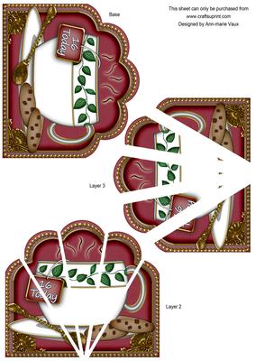 Plum Ivy Leaf 16 Today Cup Scallop Deco Stacker