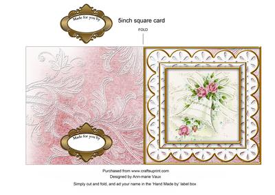 Wedding Bell Anglaise 5inch Cut and Fold Card