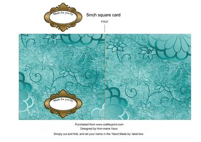 Wedding Car 2 Plain 5inch Cut and Fold Card