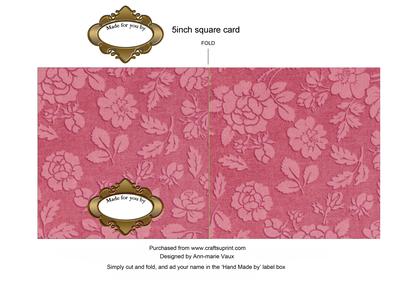 Wedding Shoe Plain 5inch Cut and Fold Card