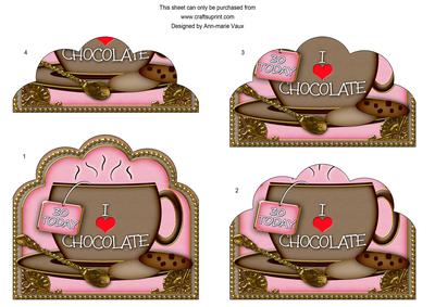 Pink Love Chocolate 30 Today Cup Scallop Bottom Stacker