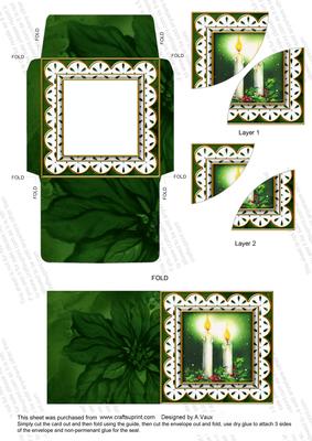 Candle Duo Anglaise 3in Card Envelope Duo Stacker Aio