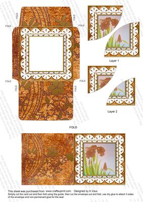 Oriental Natural Lily 3in Card Envelope Duo Stacker Aio